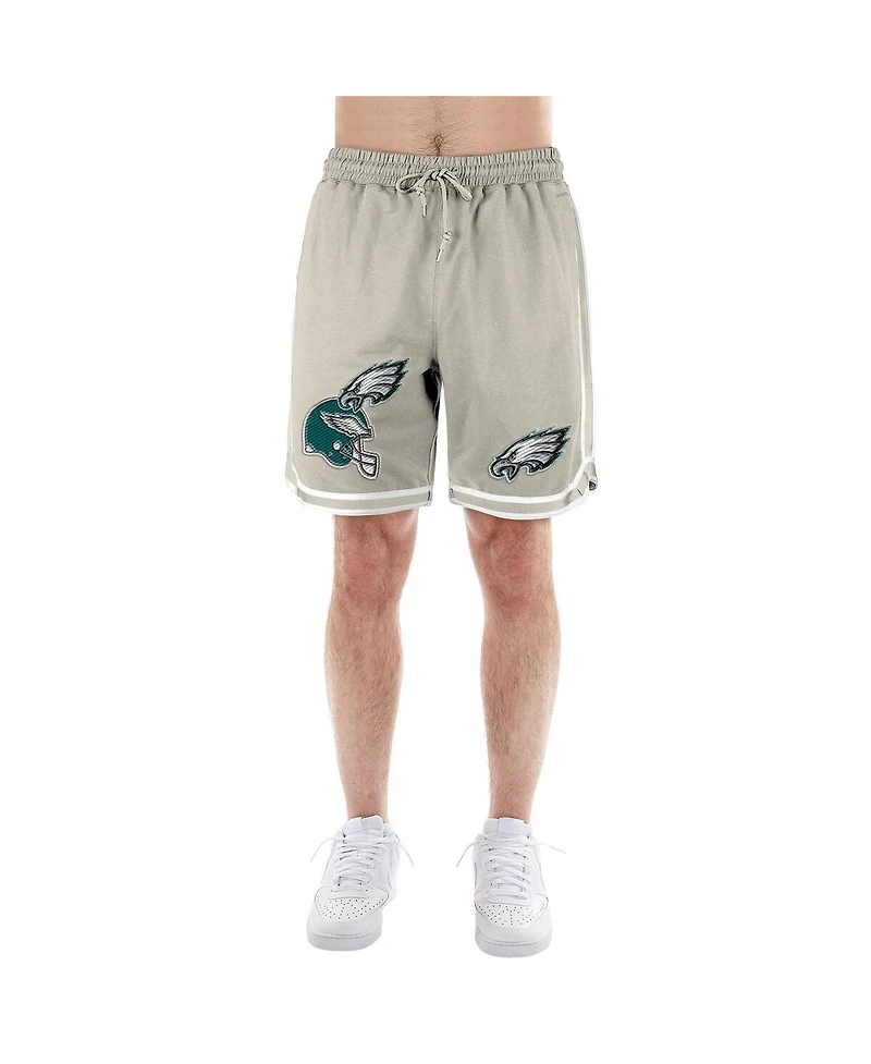 New Era Men's Light Beige Philadelphia Eagles Stone Multi Patch Shorts