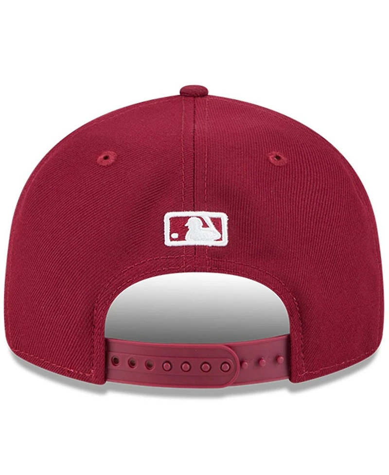 New Era Men's Maroon Philadelphia Phillies Baseball Hall of Fame Retro Crown 9FIFTY Adjustable Hat