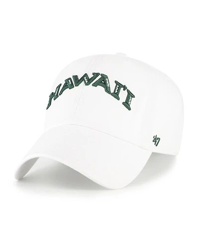 '47 Brand Men's White Hawaii Rainbow Warriors Clean Up Adjustable Hat