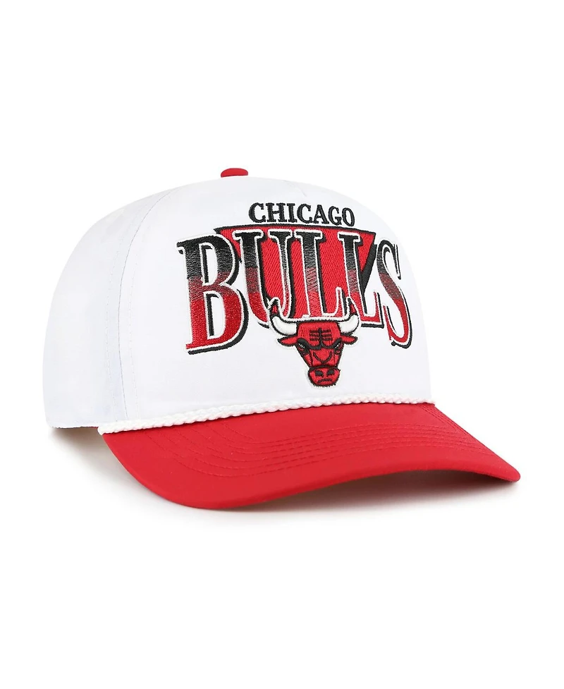 '47 Brand Men's White/Red Chicago Bulls Tribute Two-Tone Hitch Adjustable Hat