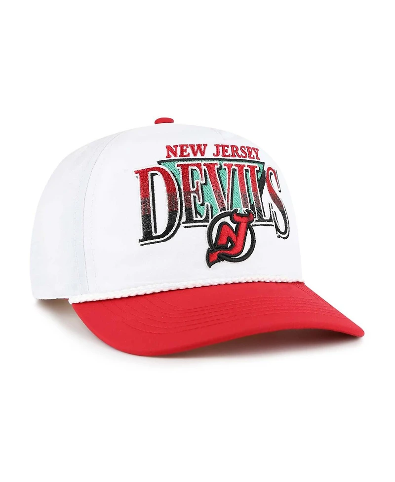 '47 Brand Men's White/Red New Jersey Devils Tribute Hitch Adjustable Hat