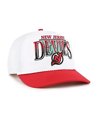 '47 Brand Men's White/Red New Jersey Devils Tribute Hitch Adjustable Hat