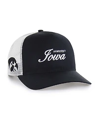 '47 Brand Men's and Women's Black Iowa Hawkeyes Contemporary Basics Foundation Trucker Hitch Adjustable Hat