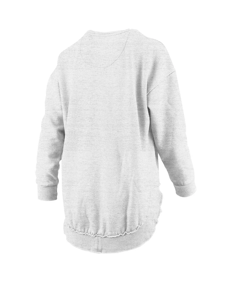 Pressbox Women's Heather Gray Texas A&M Aggies Field Day Melange Poncho Pullover Sweatshirt
