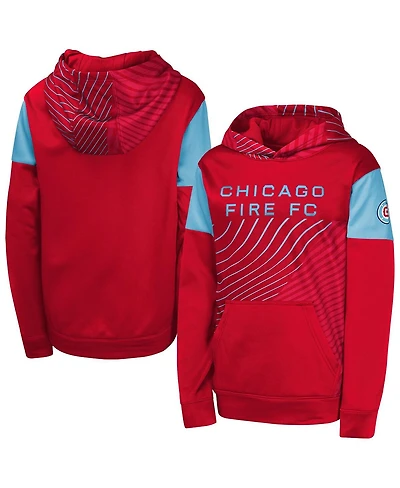 Outerstuff Big Boys and Girls Red Chicago Fire Unbeatable Pullover Hoodie