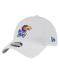 New Era Men's White Kansas Jayhawks Active Ripstop 9TWENTY Adjustable Hat
