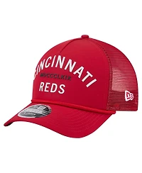New Era Men's Red Cincinnati Reds Minimalist 9FORTY A-Frame Adjustable Hat