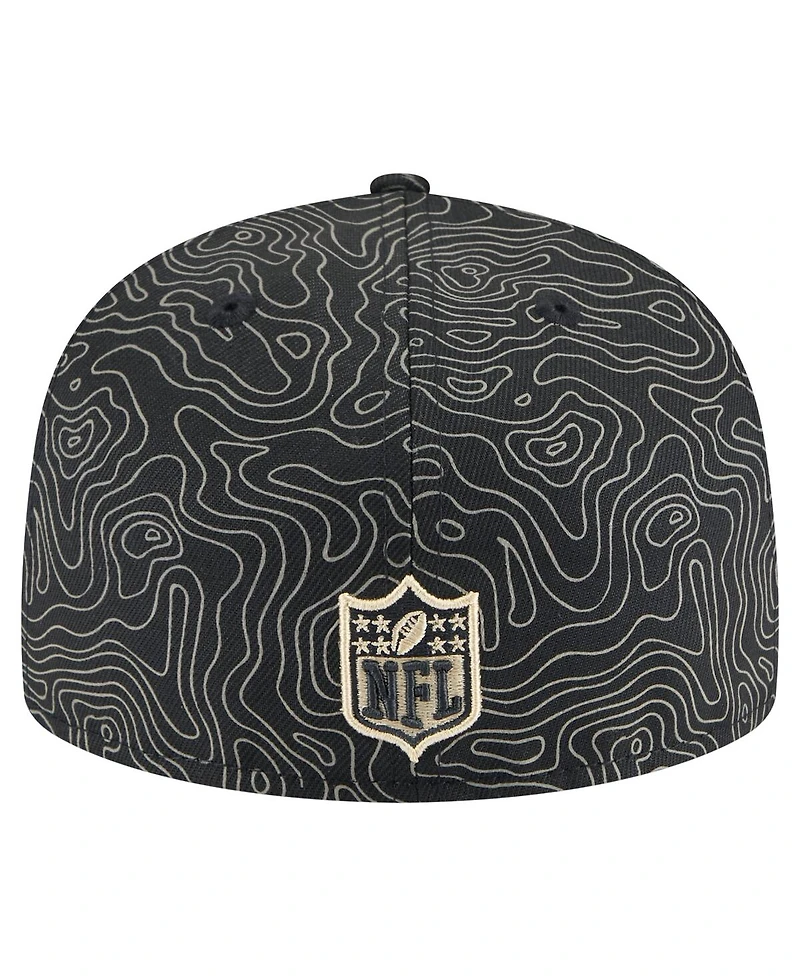 New Era Men's Black New Orleans Saints Geo 59FIFTY Fitted Hat