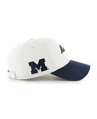 '47 Brand Men's White Michigan Wolverines Contemporary Basics Foundation Clean Up Adjustable Hat