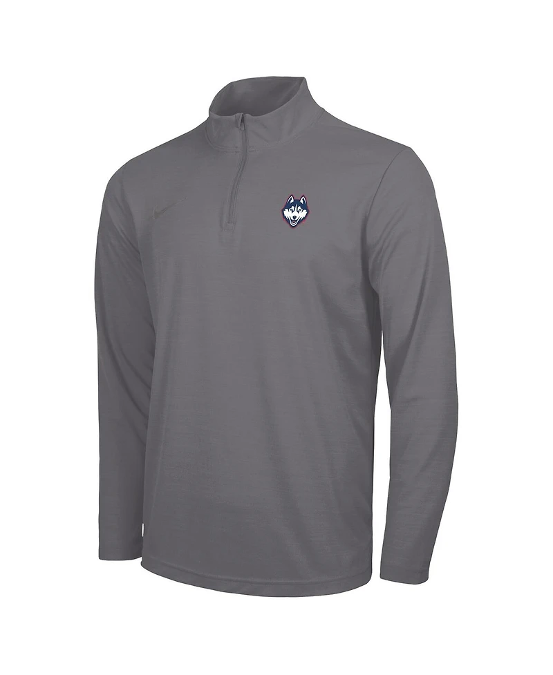 Nike Men's Gray UConn Huskies Intensity Performance Quarter-Zip Pullover Sweatshirt