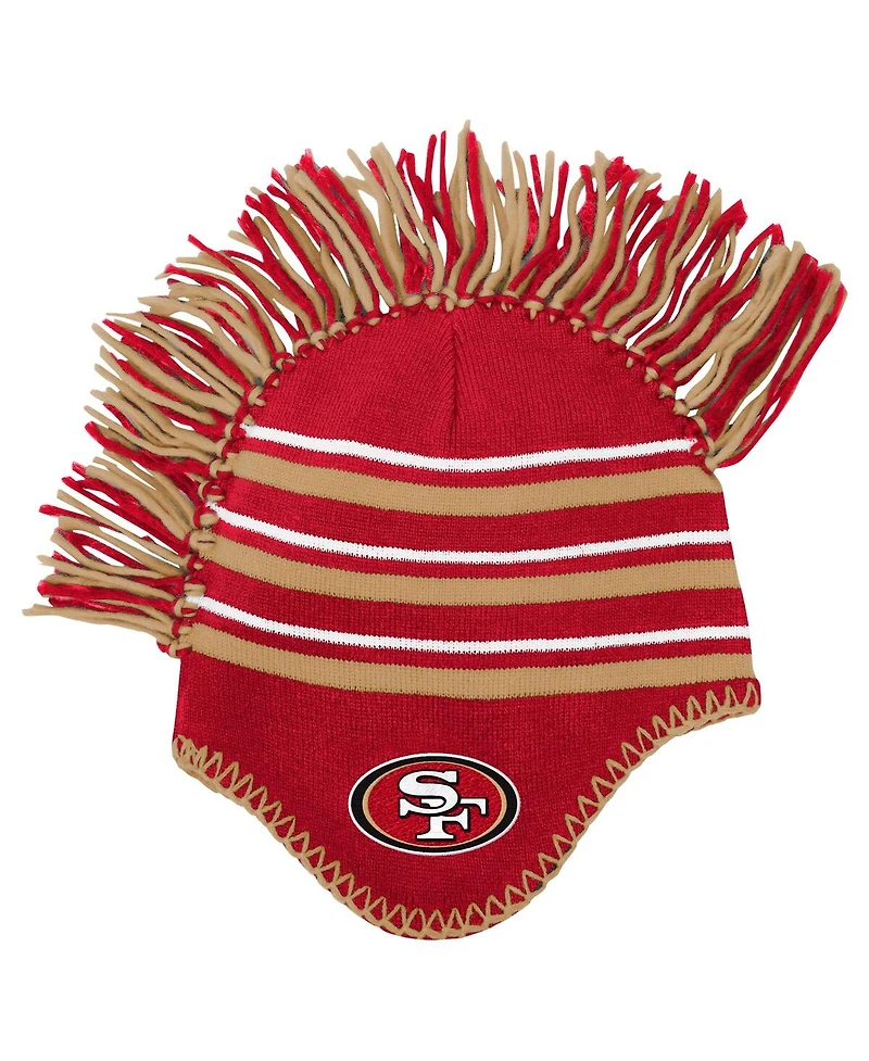 Outerstuff Preschool Scarlet San Francisco 49ers Mohawk Stripe Knit Hat