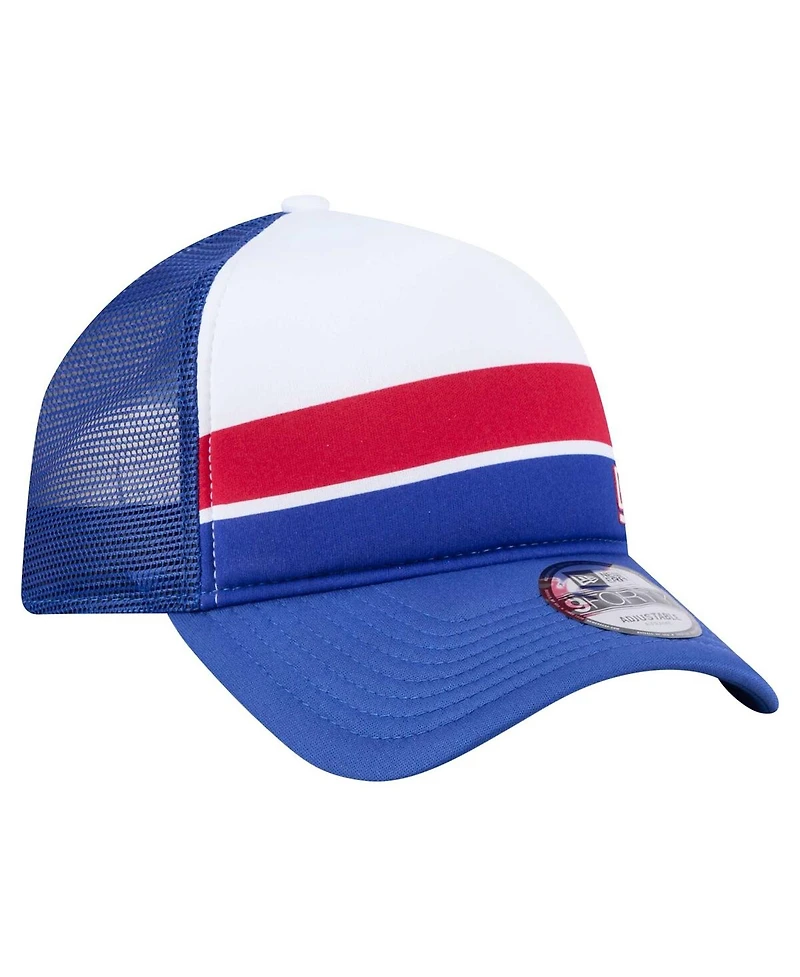 New Era Big Boys and Girls Royal New York Giants Sport Night Color Block 9FORTY A-Frame Trucker Adjustable Hat