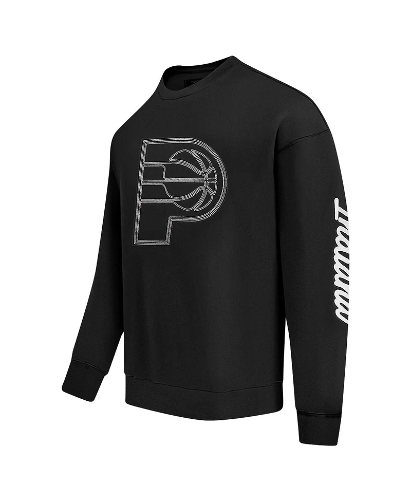 Pro Standard Men's Black Indiana Pacers Paint the City Drop Shoulder Sweatshirt
