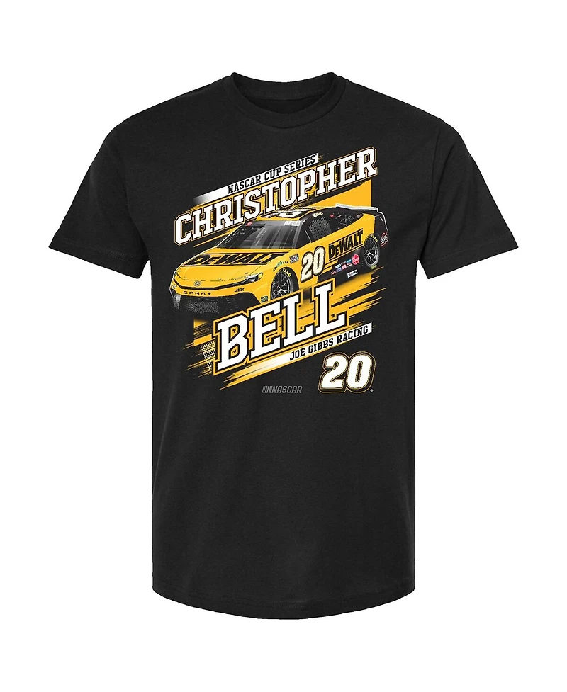 Joe Gibbs Racing Team Collection Men's Black Christopher Bell Dewalt Car T-Shirt