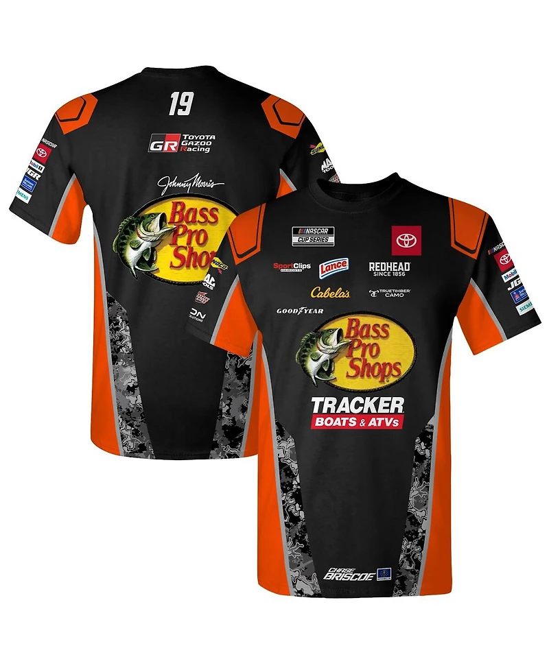 Joe Gibbs Racing Team Collection Big Boys and Girls Black Chase Briscoe Bass Pro Shops Uniform T-Shirt