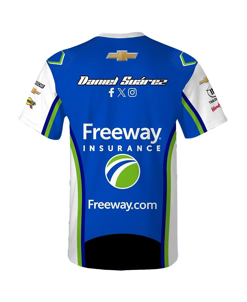 Trackhouse Racing Team Collection Men's Blue Daniel Suarez Freeway Uniform T-Shirt