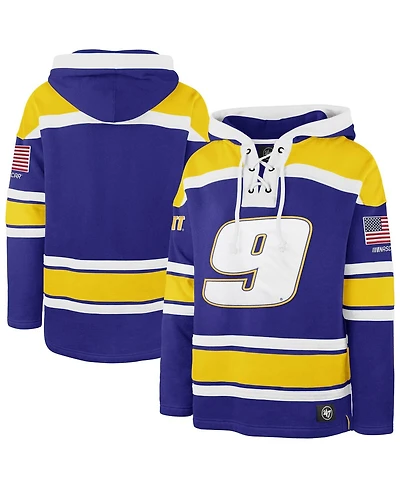 '47 Brand Men's Royal Chase Elliott Superior Lacer Pullover Hoodie