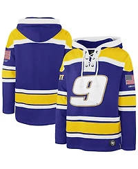 '47 Brand Men's Royal Chase Elliott Superior Lacer Pullover Hoodie