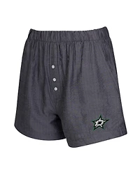 Concepts Sport Women's 2-Pack Charcoal Dallas Stars Boxer Shorts Set