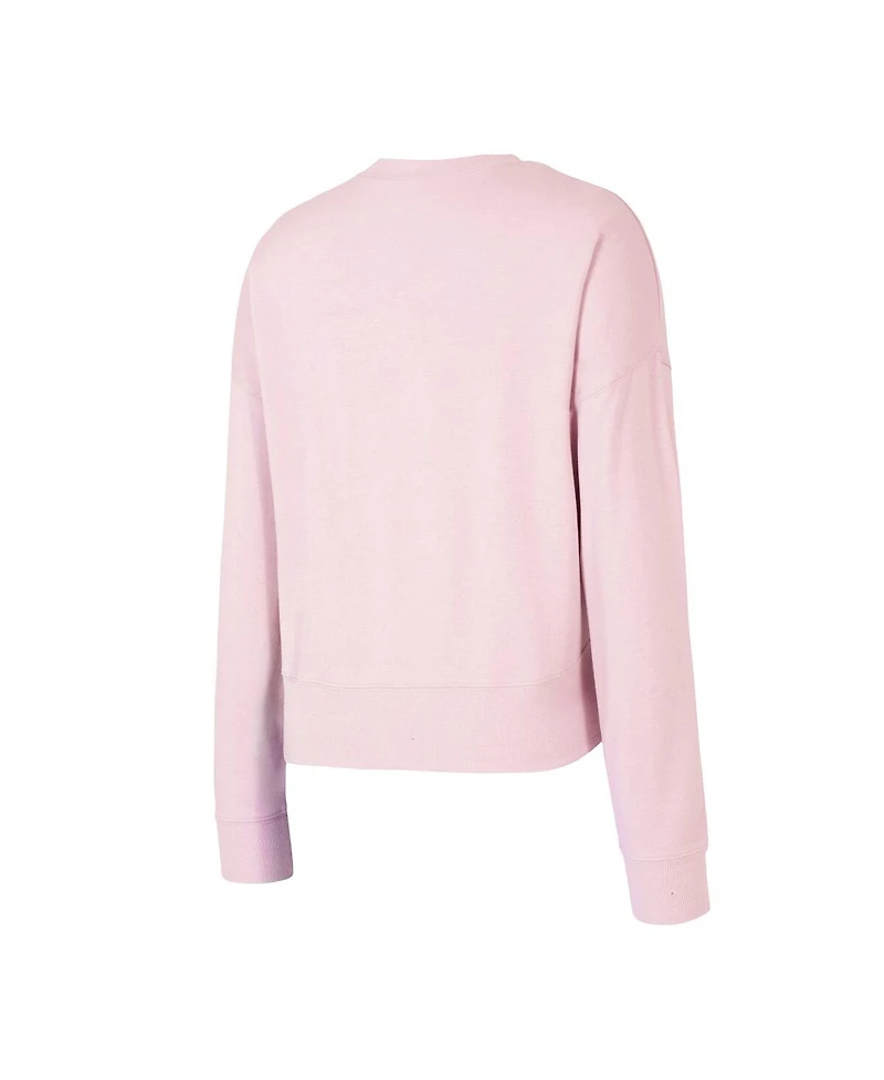 Concepts Sport Women's Pink Detroit Red Wings Tonal Pullover Tri-Blend Sweatshirt