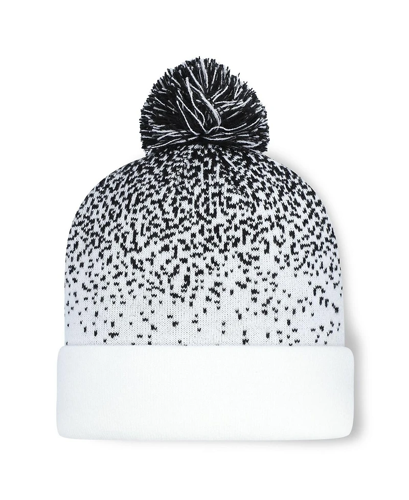 Fanatics Men's White/Black Olympic Games Snowfall Cuffed Knit Pom with Hat