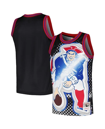 Mitchell & Ness Men's Black New England Patriots Big Face 7.0 Fashion Tank Top