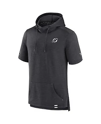 Fanatics Men's Heather Charcoal New Jersey Devils Authentic Pro Pullover Hoodie
