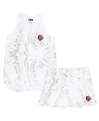 Concepts Sport Women's White Cincinnati Bengals Plus Quartz Tank Top and Shorts Set