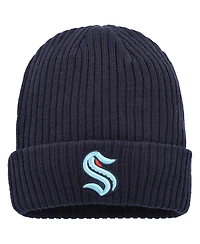 Fanatics Men's Deep Sea Blue Seattle Kraken Logo Cuffed Knit Hat