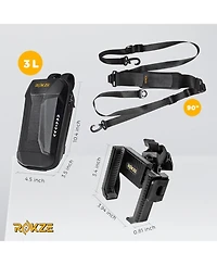 Urbanmax E-Scooter Kit: 3L Waterproof Eva Storage Bag, Phone Holder & 90" Strap
