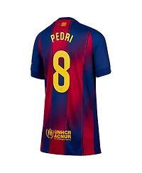 Nike Big Boys and Girls Pedri Blue Barcelona 2025/26 Home Replica Jersey