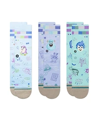 Stance Big Boys and Girls Pixar Crew Socks 3-Pack Box Set