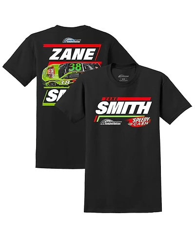Front Row Motorsports Men's Black Zane Smith Speedy Cash Car T-Shirt