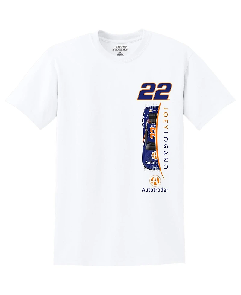 Team Penske Men's White Joey Logano Autotrader Car T-Shirt