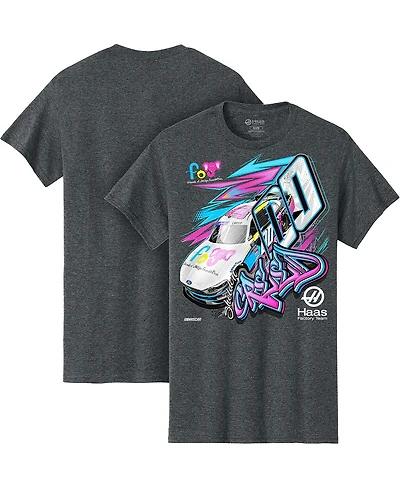 Stewart-Haas Racing Team Collection Men's Heather Charcoal Sheldon Creed Friends of Jaclyn Car T-Shirt