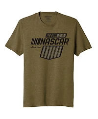Nascar Men's Heather Green Flag T-Shirt