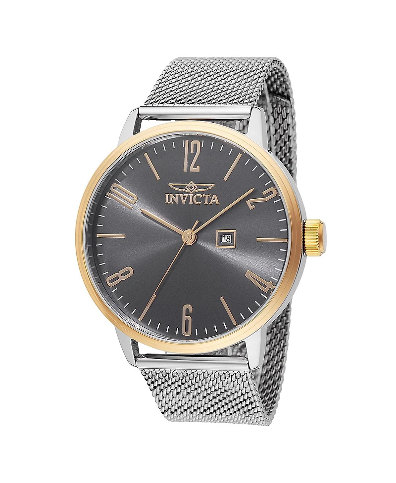 Invicta Men's 48938 Specialty Quartz 3 Hand Charcoal Dial Watch