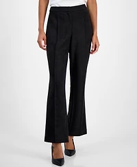 T Tahari Women's High-Rise Seamed Straight-Leg Pants