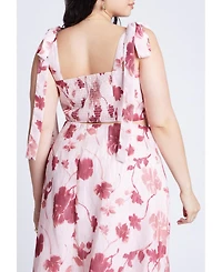 Eloquii Women's Plus Floral Crop Top