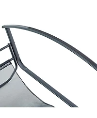 Casainc Rocking Chair with Extra-Wide leather Upholstered Gliding Boucle Reclining