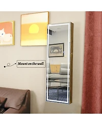 Casainc Bathroom Storage Mirror Cabinet With Led Lights