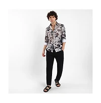 Campus Sutra Artistic Foliage Shirt