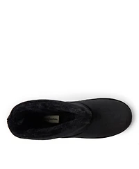 Dearfoams Women's Sara Shiny Velour Bootie House Slipper Boot