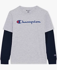 Champion Big Boys Layered-Look Graphic T-Shirt