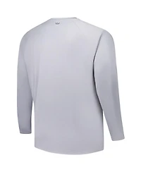 Columbia Men's Gray Dallas Cowboys Big & Tall Terminal Tackle Omni-Shade Raglan Long Sleeve T-Shirt