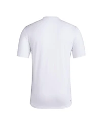 Adidas Men's White Indiana Hoosiers Primary Locker Logo Pre-Game Aeroready T-Shirt