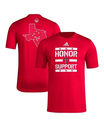 Adidas Men's Red Texas Tech Raiders Honor Support T-Shirt