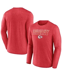 Fanatics Men's Heather Red Kansas City Chiefs Fundamentals Long Sleeve T-Shirt