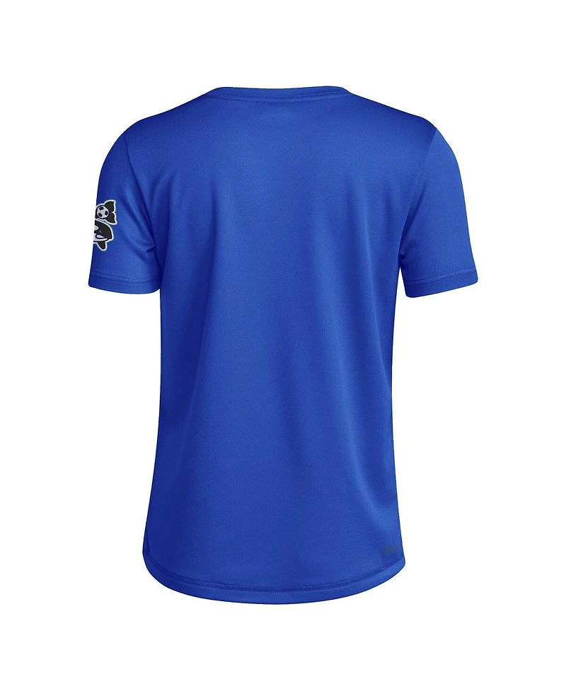 Adidas Big Boys and Girls Blue Seattle Sounders Fc 2025 Archive Collection Jersey Hook T-Shirt