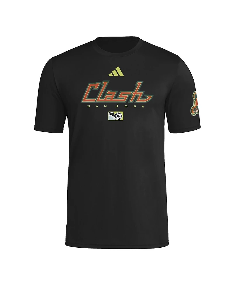Adidas Men's Black San Jose Earthquakes 2025 Archive Collection Jersey Hook T-Shirt
